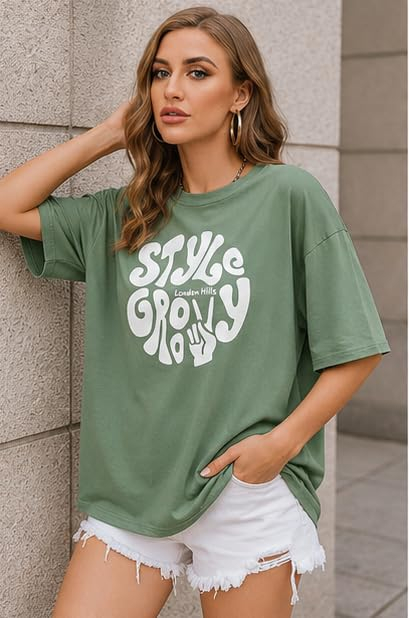 London Hills Women's Boho-Print Oversized Longline T-Shirt - Image 46