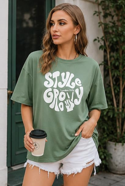 London Hills Women's Boho-Print Oversized Longline T-Shirt - Image 50