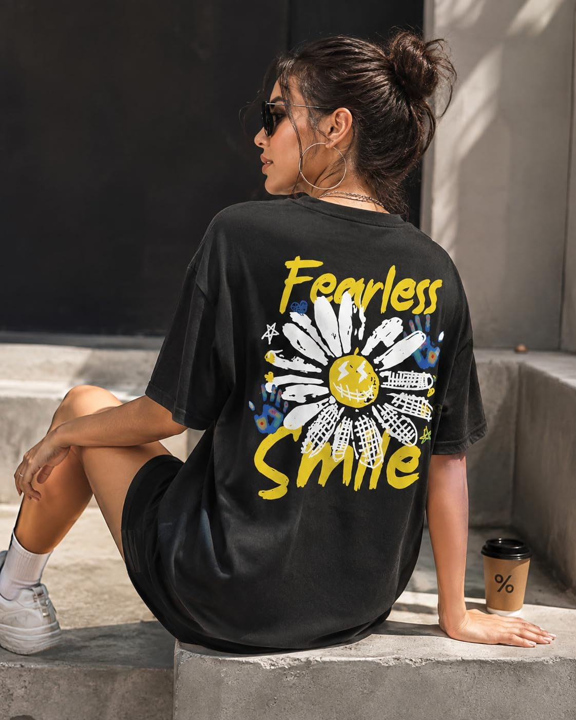 London Hills Women's Boho-Print Oversized Longline T-Shirt - Image 54
