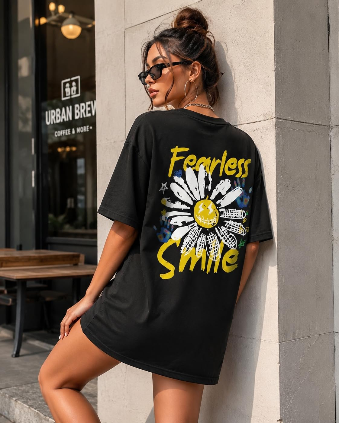 London Hills Women's Boho-Print Oversized Longline T-Shirt - Image 57
