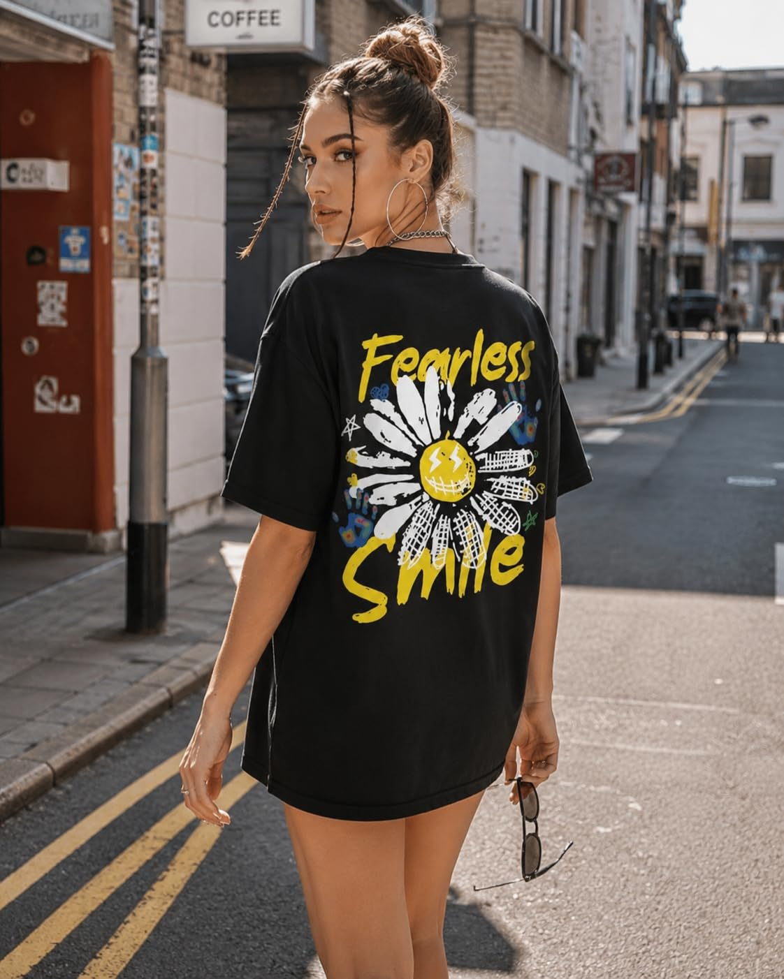 London Hills Women's Boho-Print Oversized Longline T-Shirt - Image 58