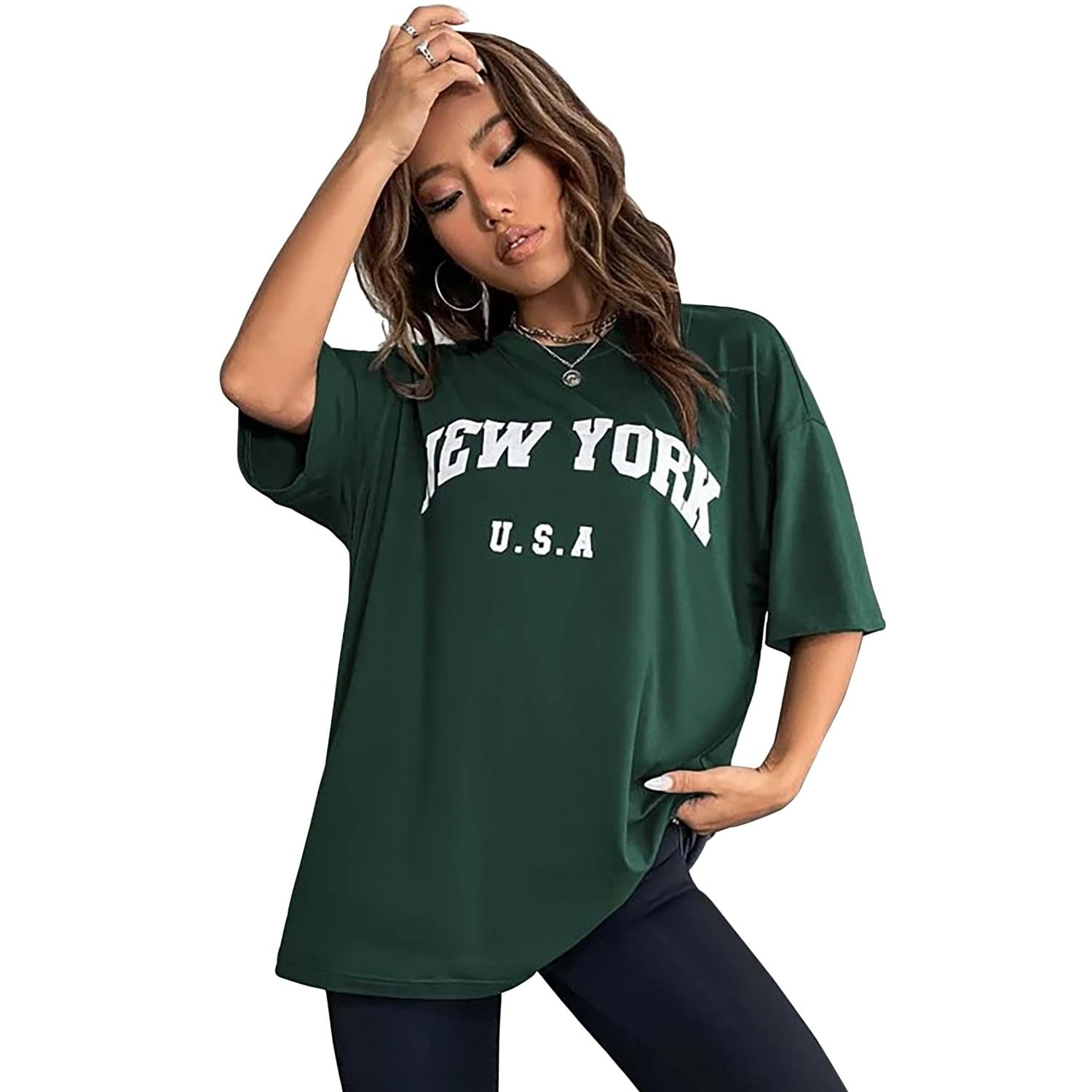 London Hills Women's Boho-Print Oversized Longline T-Shirt - Image 59