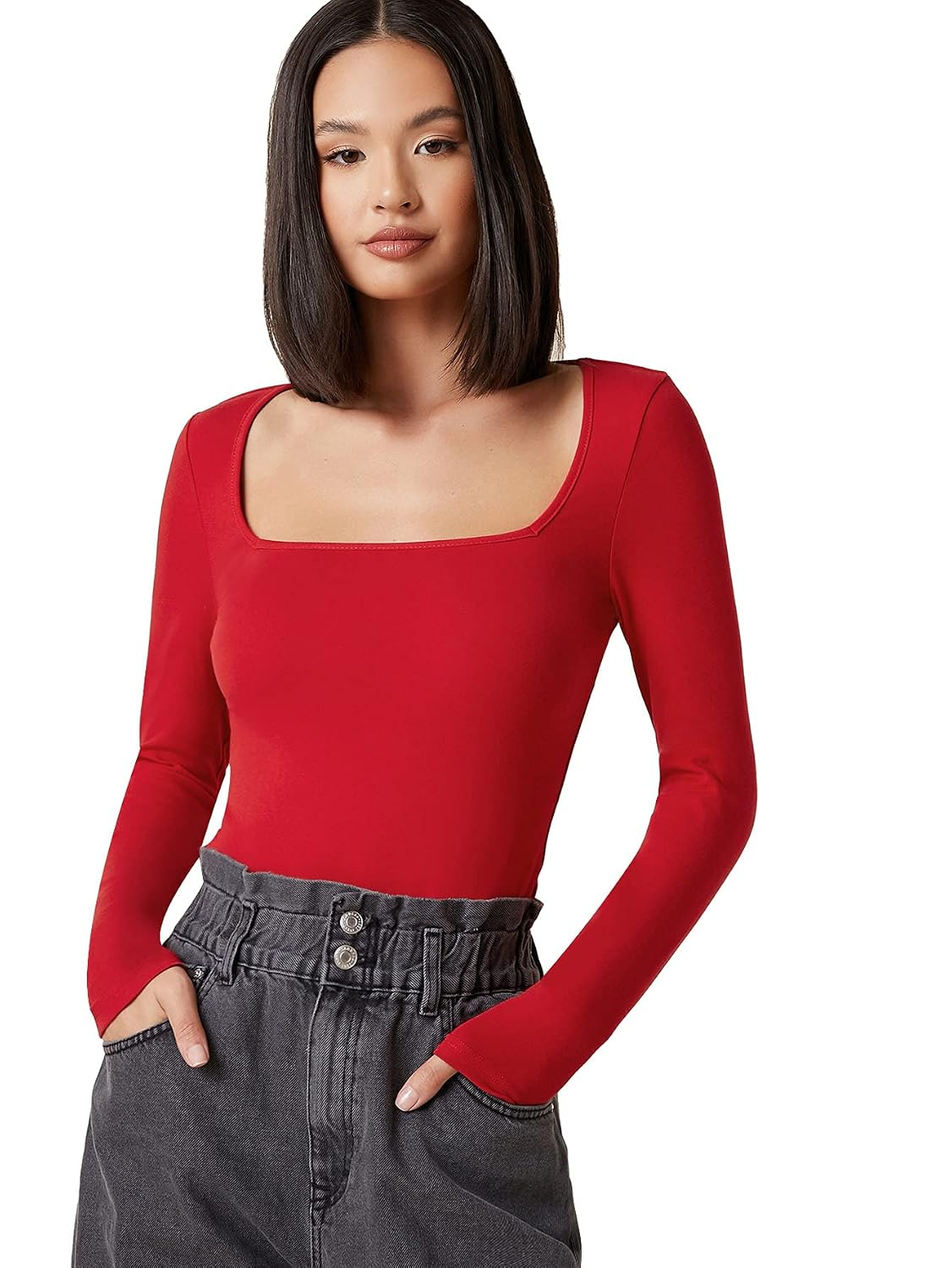Aahwan Women's Solid Long-Sleeve Slim-Fit Top - Image 5