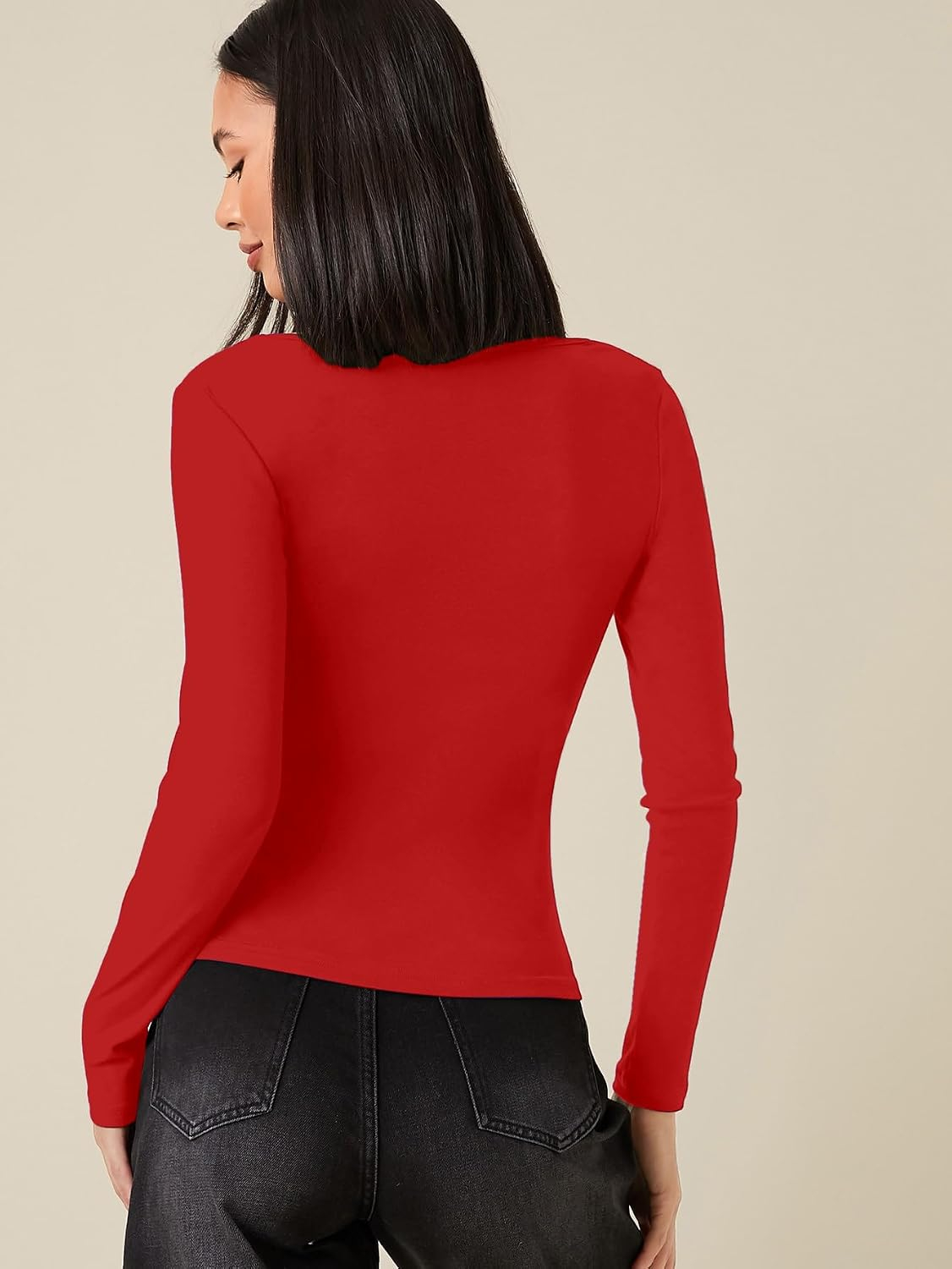 Aahwan Women's Solid Long-Sleeve Slim-Fit Top - Image 6