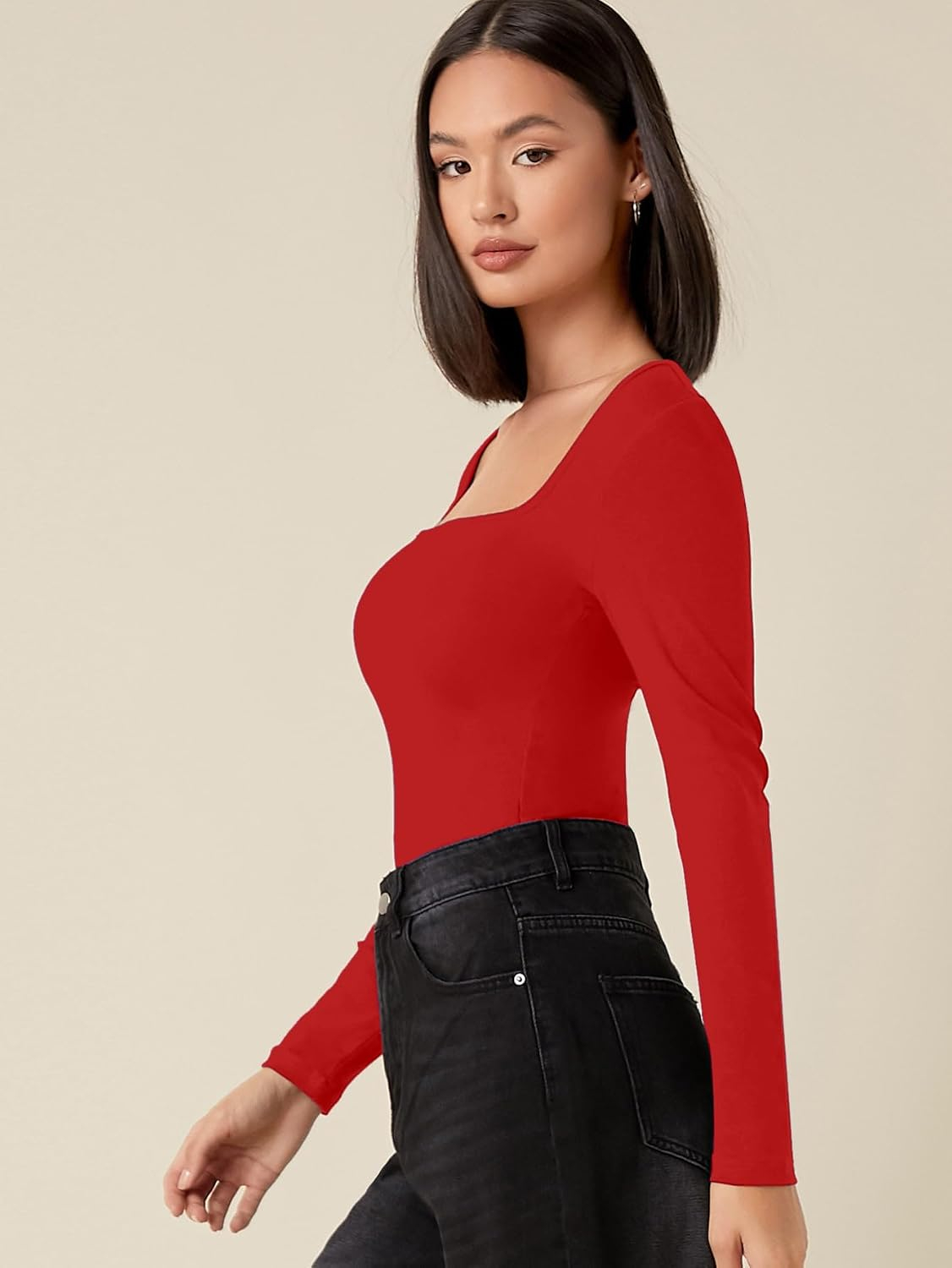 Aahwan Women's Solid Long-Sleeve Slim-Fit Top - Image 7