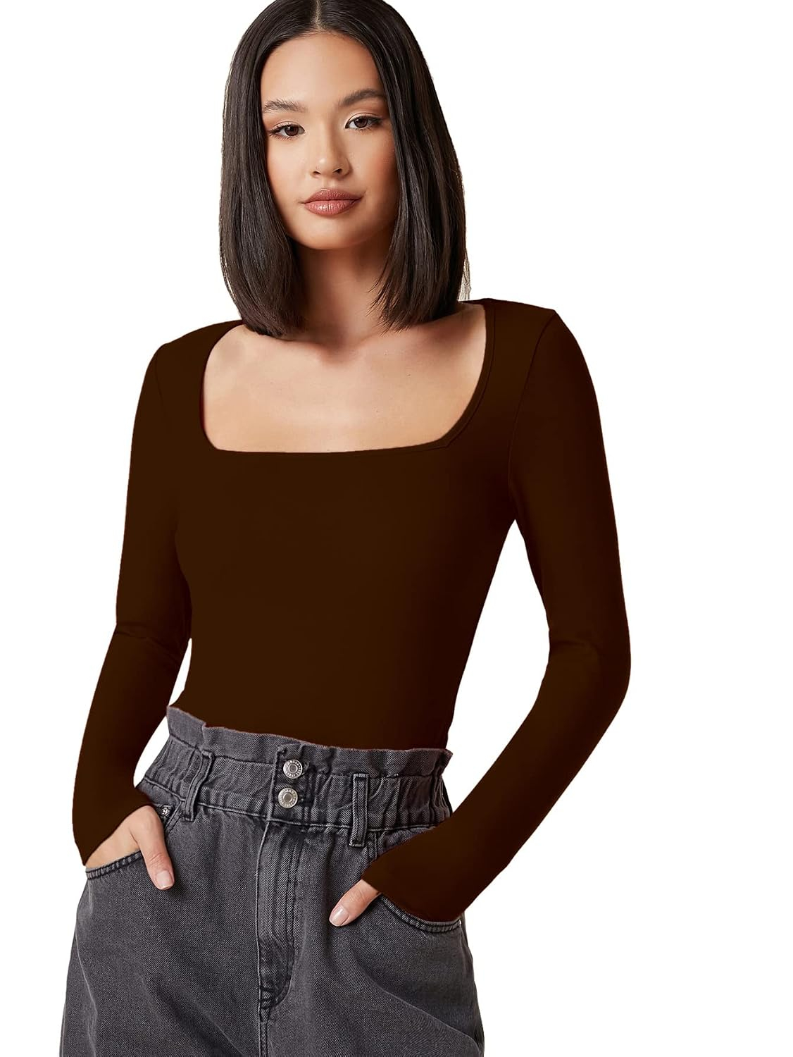 Aahwan Women's Solid Long-Sleeve Slim-Fit Top - Image 9