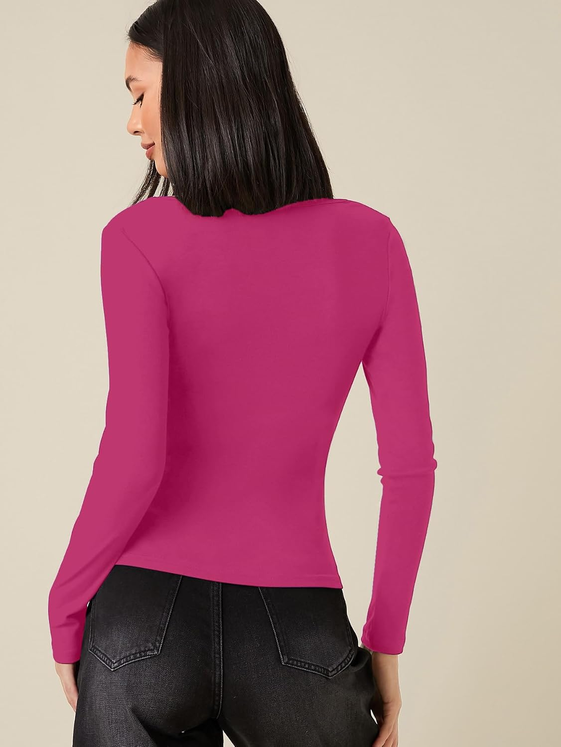 Aahwan Women's Solid Long-Sleeve Slim-Fit Top - Image 19
