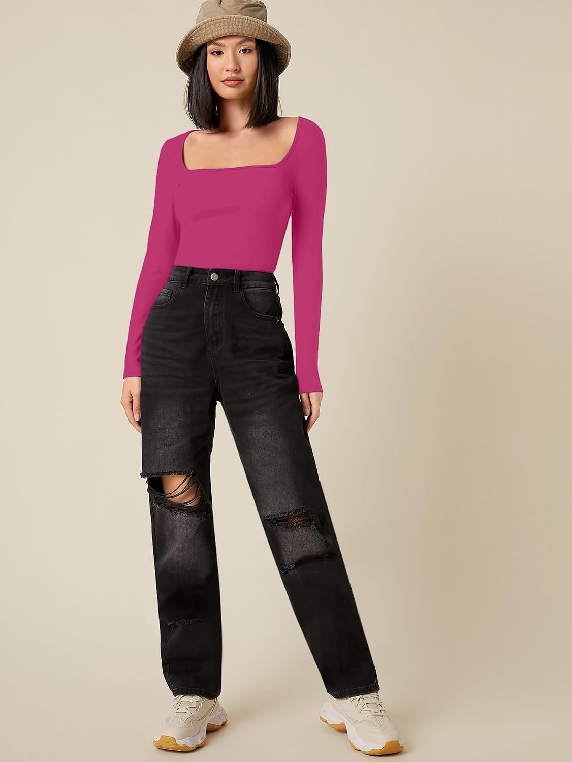 Aahwan Women's Solid Long-Sleeve Slim-Fit Top - Image 21