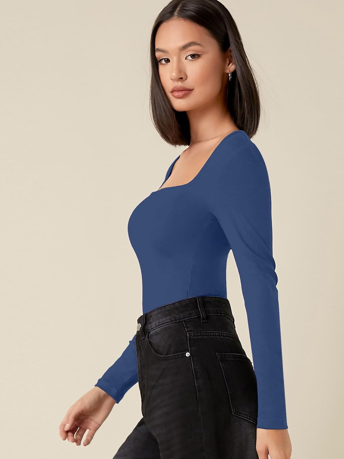 Aahwan Women's Solid Long-Sleeve Slim-Fit Top - Image 24