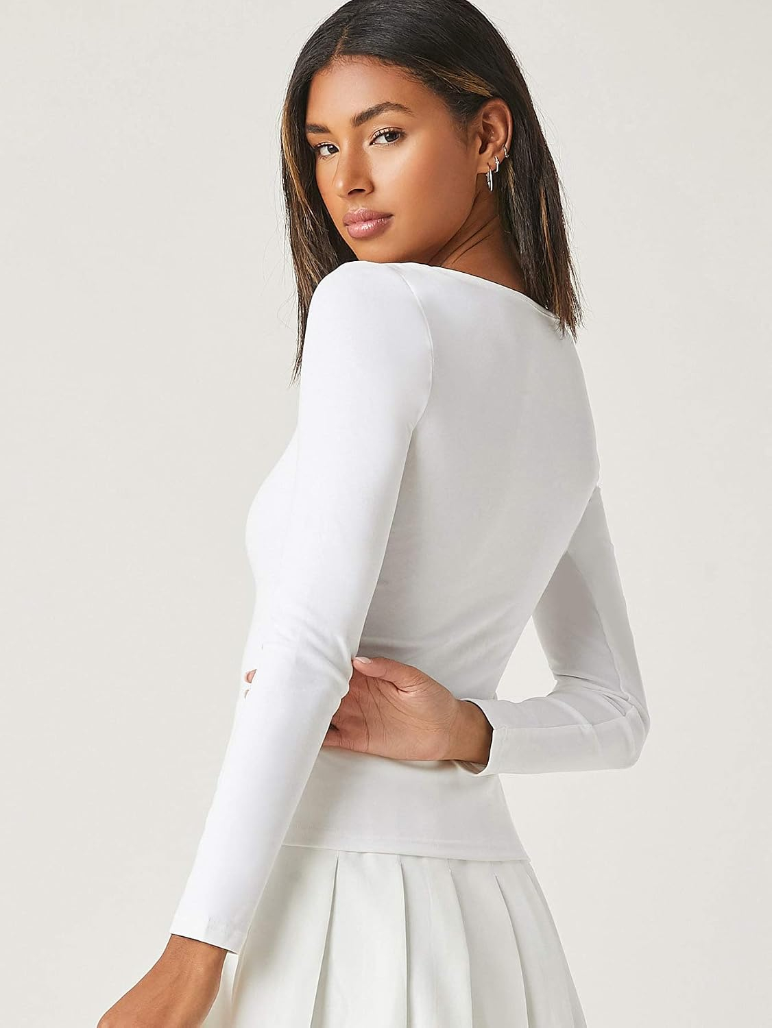 Aahwan Women's Solid Long-Sleeve Slim-Fit Top - Image 28