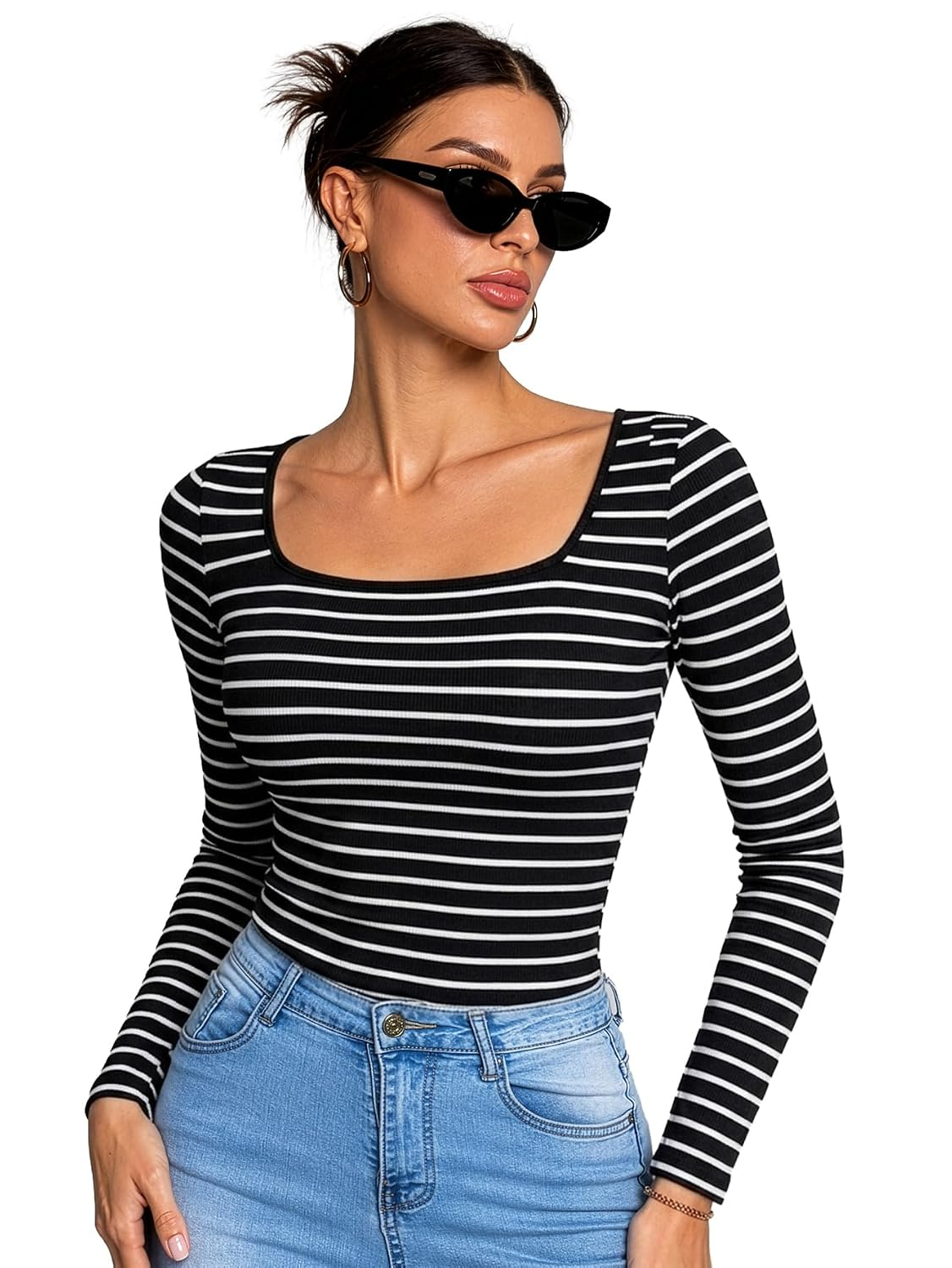 Aahwan Women's Solid Long-Sleeve Slim-Fit Top - Image 31