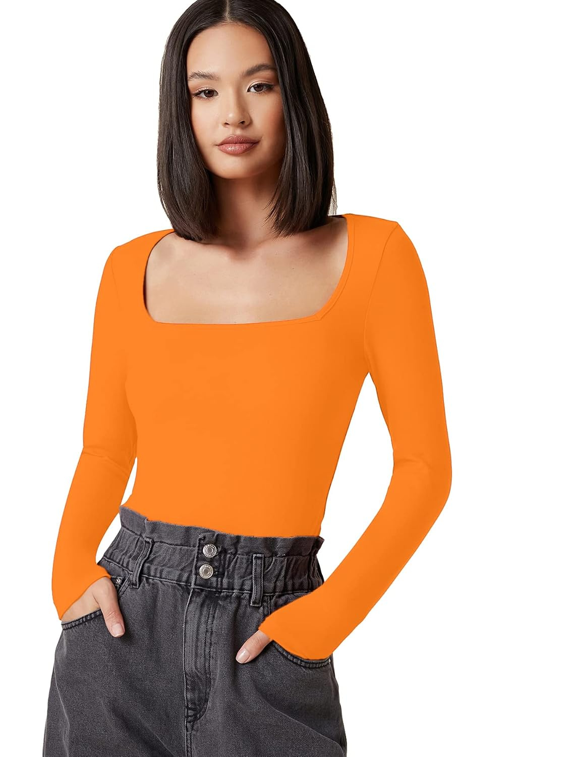 Aahwan Women's Solid Long-Sleeve Slim-Fit Top - Image 36