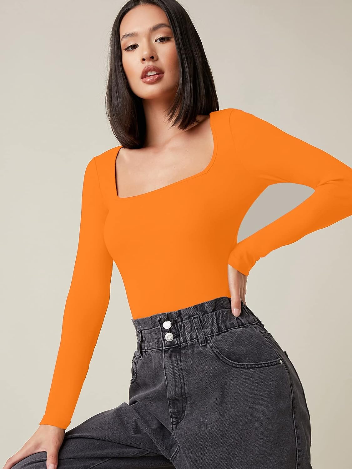Aahwan Women's Solid Long-Sleeve Slim-Fit Top - Image 39