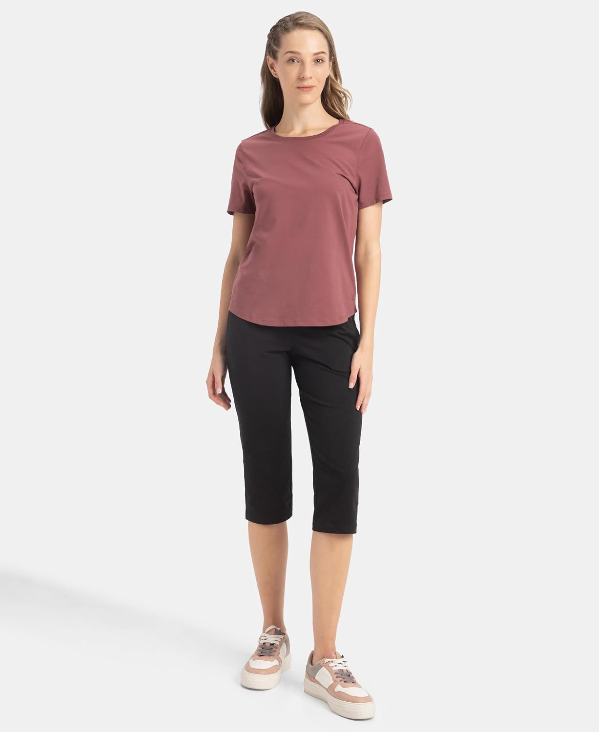 Jockey AW88 Women's Cotton-Rich Curved-Hem T-Shirt - Image 4