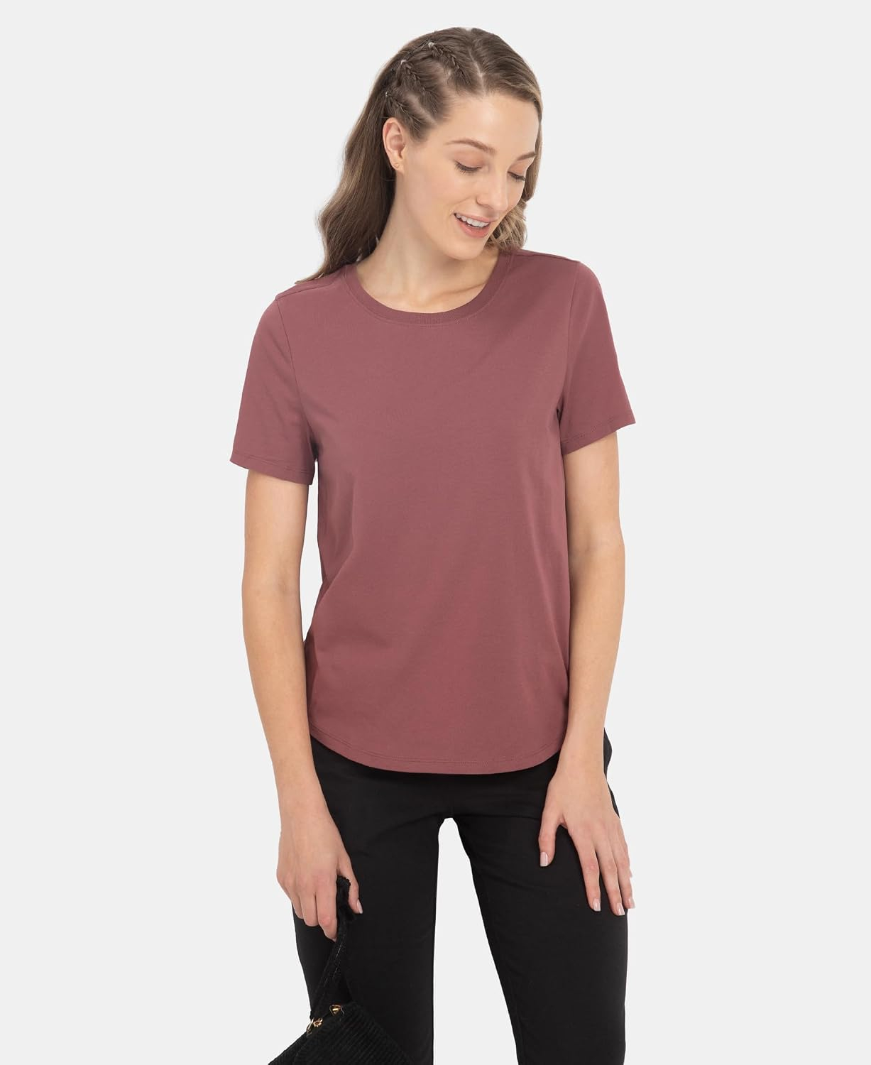 Jockey AW88 Women's Cotton-Rich Curved-Hem T-Shirt - Image 5