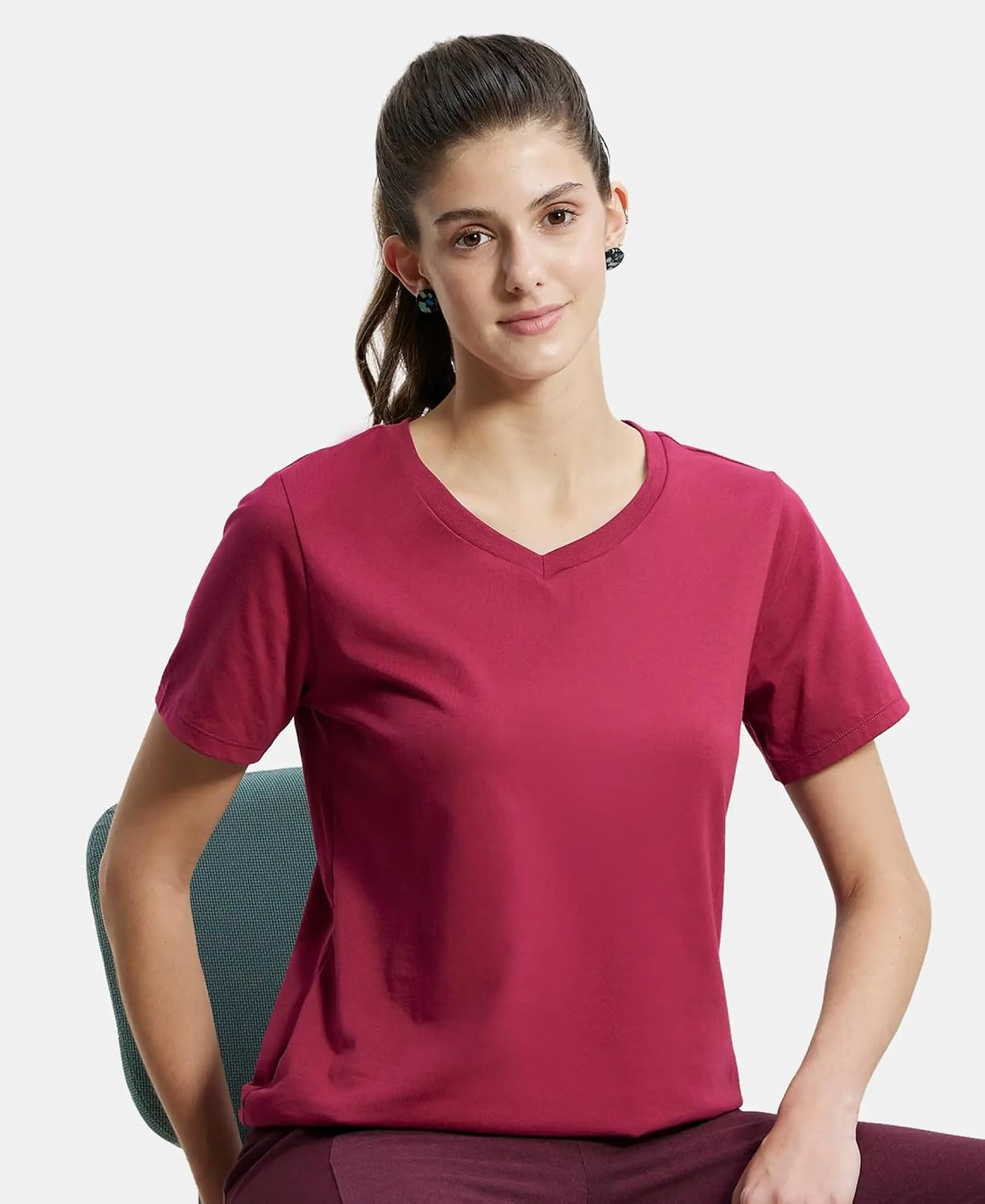 Jockey AW88 Women's Cotton-Rich Curved-Hem T-Shirt - Image 14