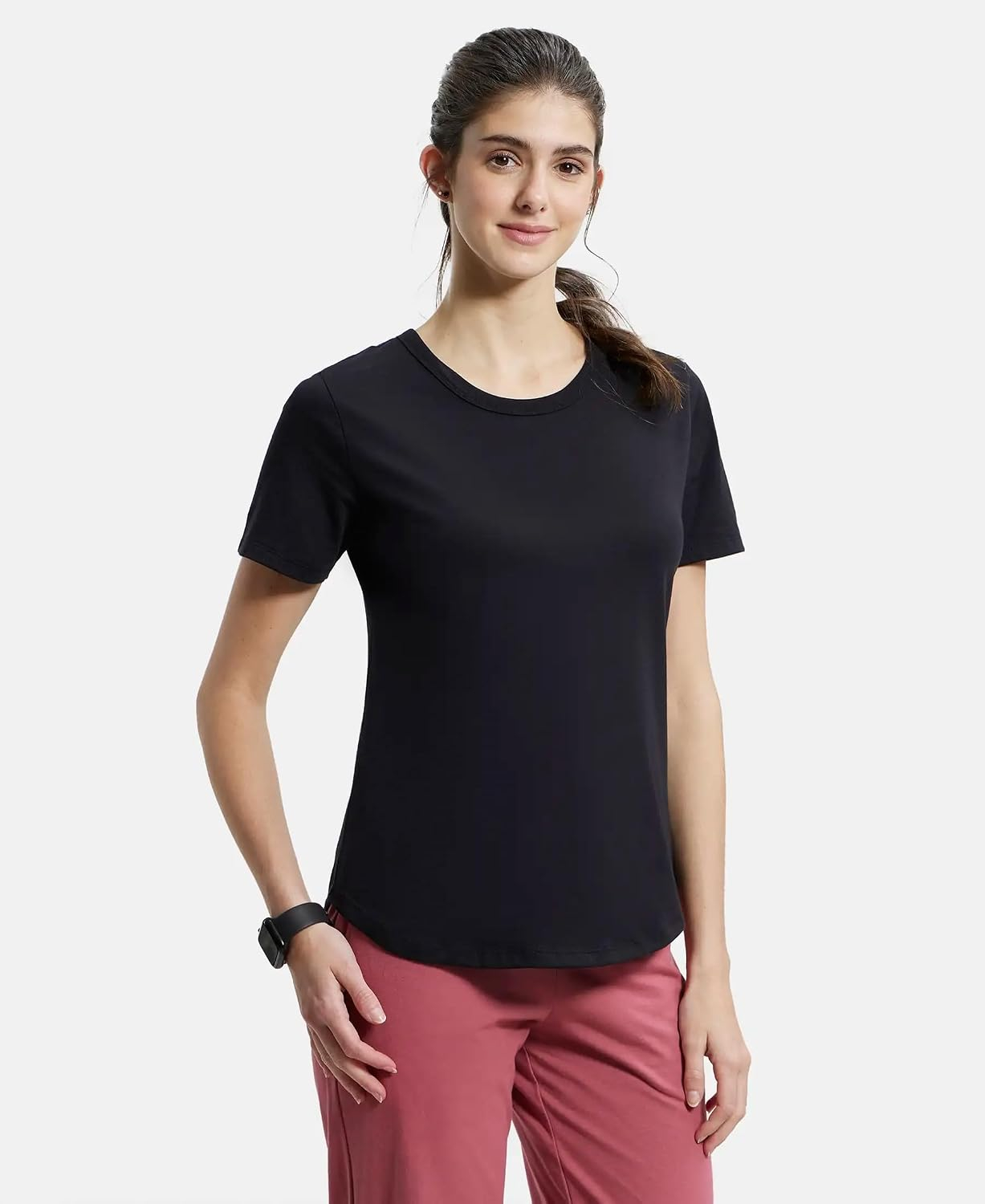 Jockey AW88 Women's Cotton-Rich Curved-Hem T-Shirt - Image 17