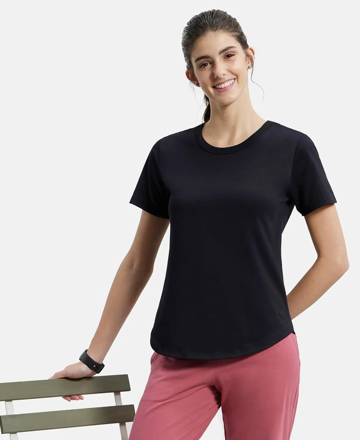 Jockey AW88 Women's Cotton-Rich Curved-Hem T-Shirt - Image 20