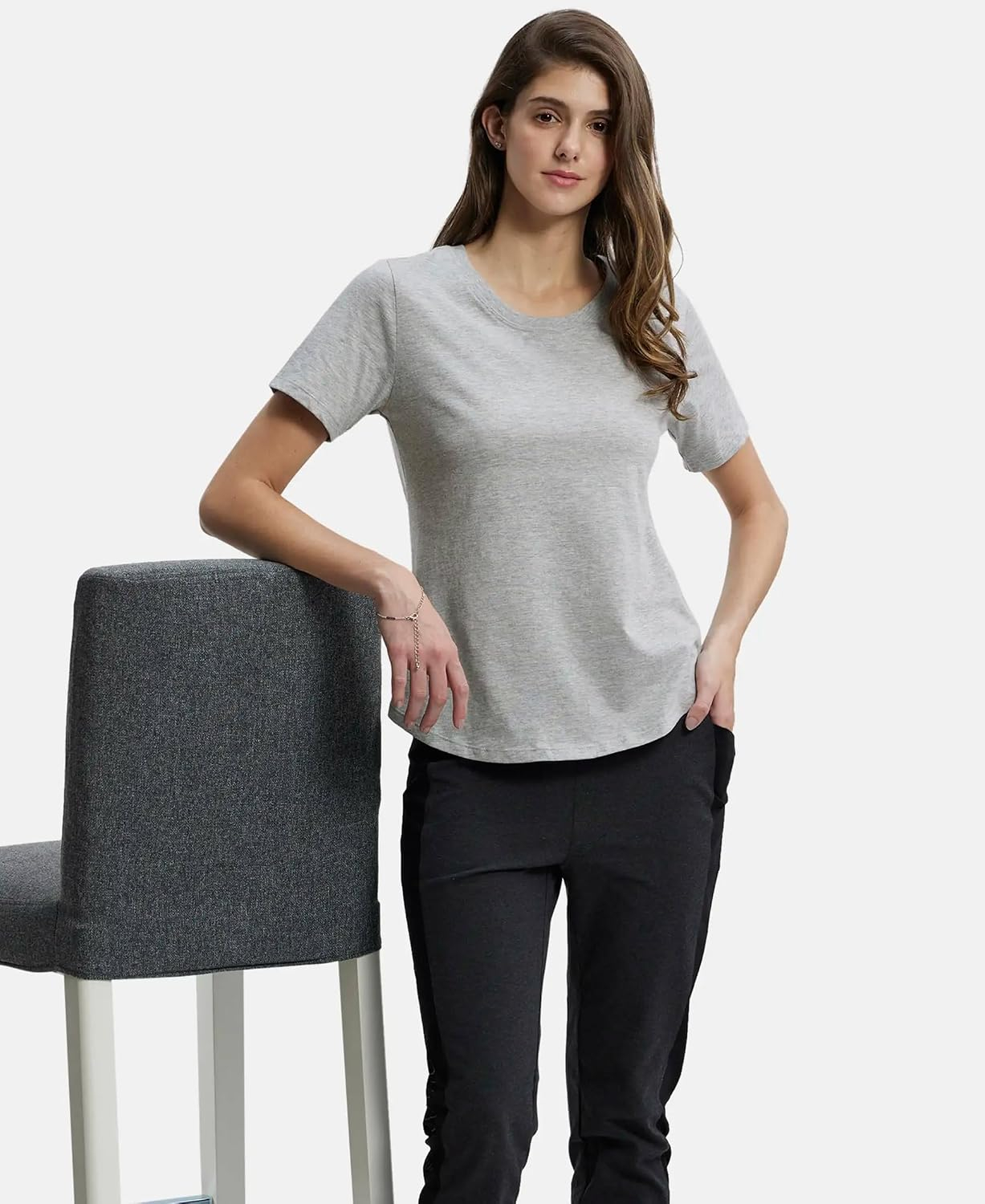 Jockey AW88 Women's Cotton-Rich Curved-Hem T-Shirt - Image 55