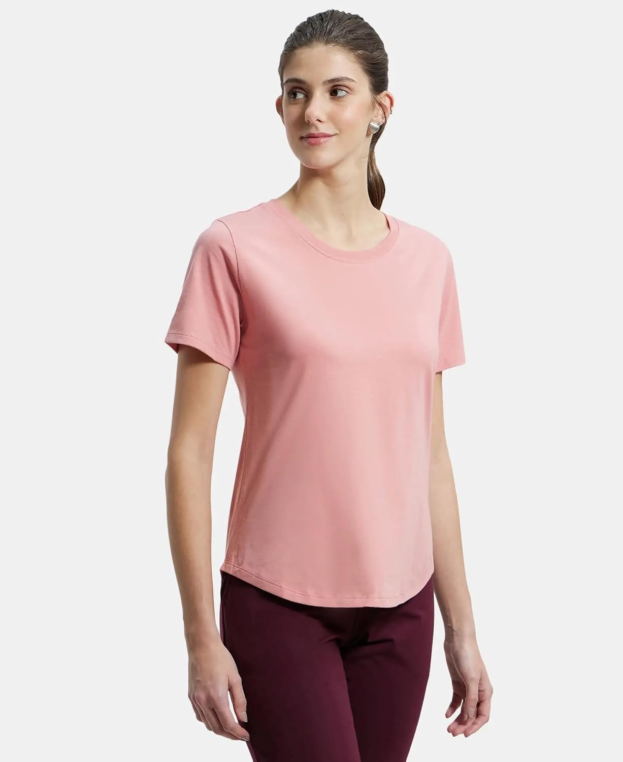 Jockey AW88 Women's Cotton-Rich Curved-Hem T-Shirt - Image 58