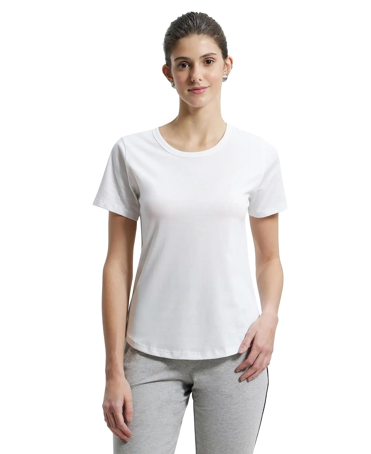 Jockey AW88 Women's Cotton-Rich Curved-Hem T-Shirt - Image 63