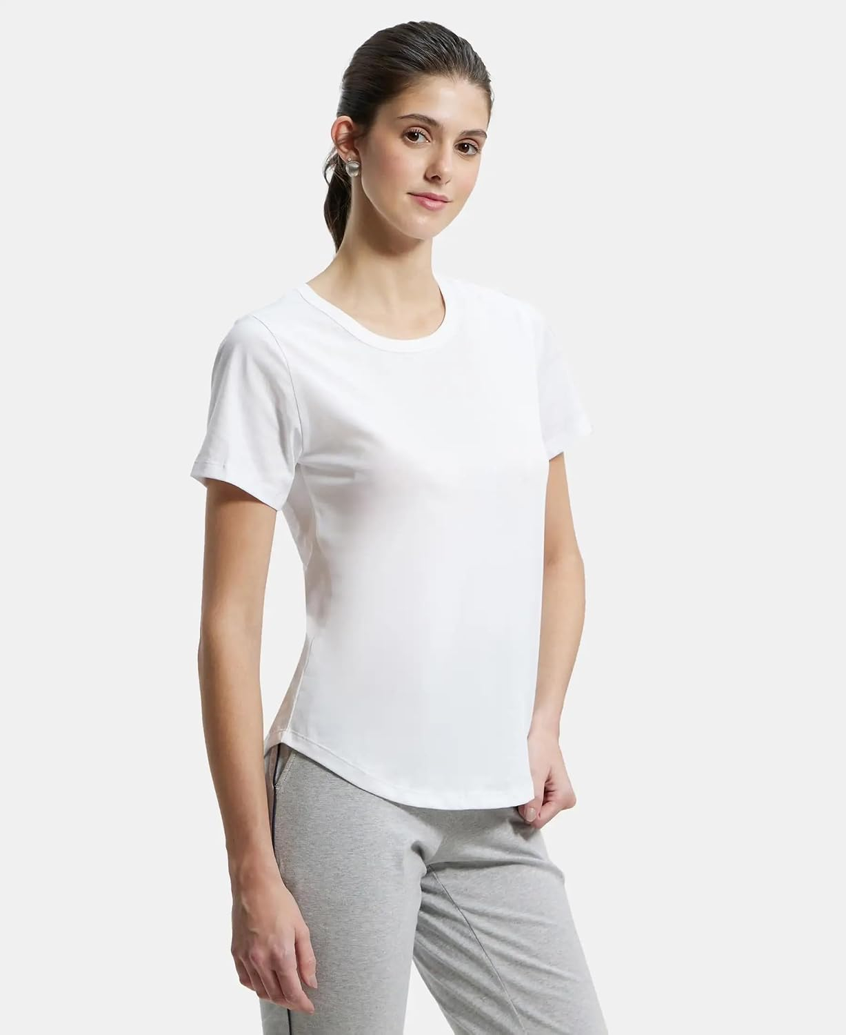 Jockey AW88 Women's Cotton-Rich Curved-Hem T-Shirt - Image 64