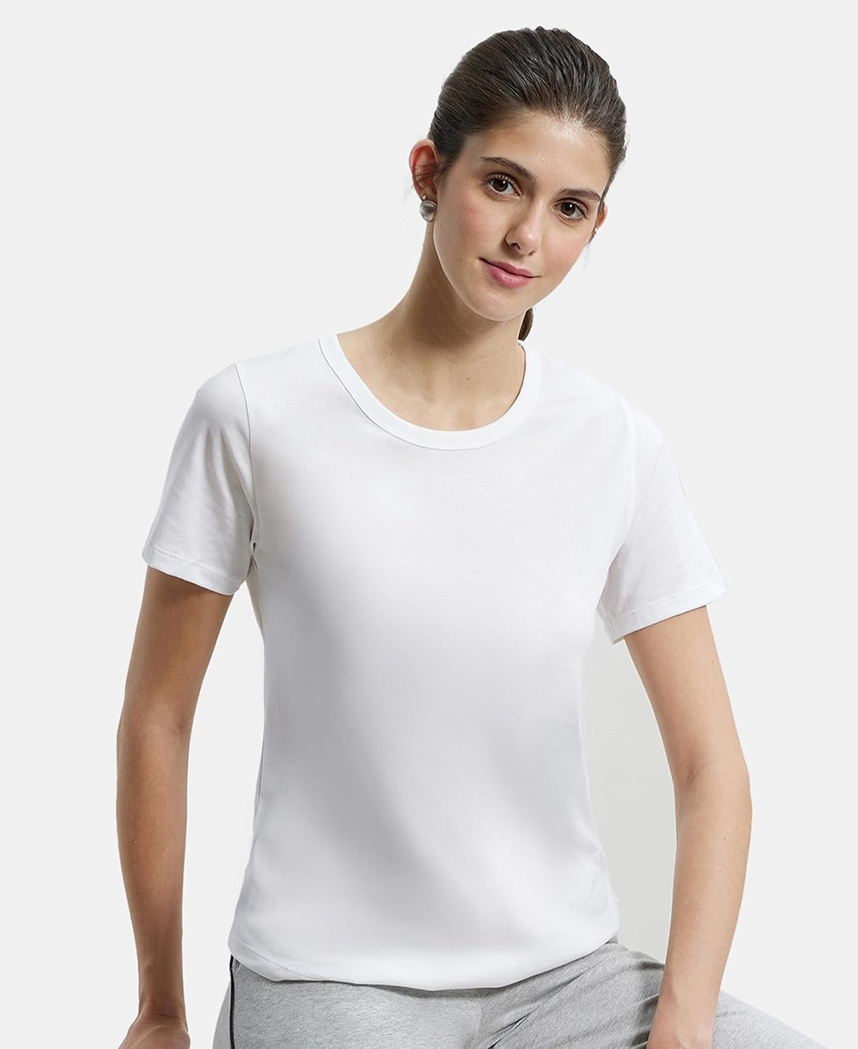 Jockey AW88 Women's Cotton-Rich Curved-Hem T-Shirt - Image 67