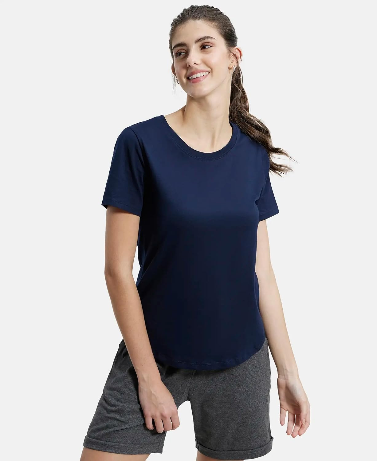 Jockey AW88 Women's Cotton-Rich Curved-Hem T-Shirt - Image 74
