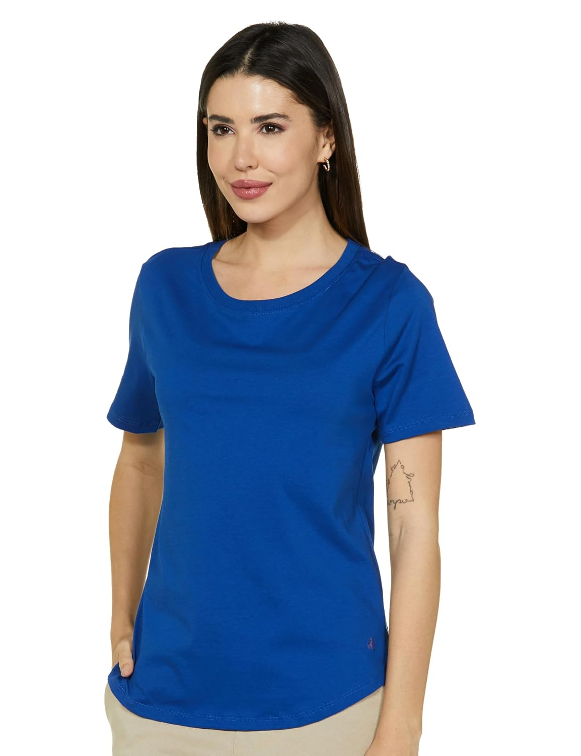 Jockey AW88 Women's Cotton-Rich Curved-Hem T-Shirt - Image 76
